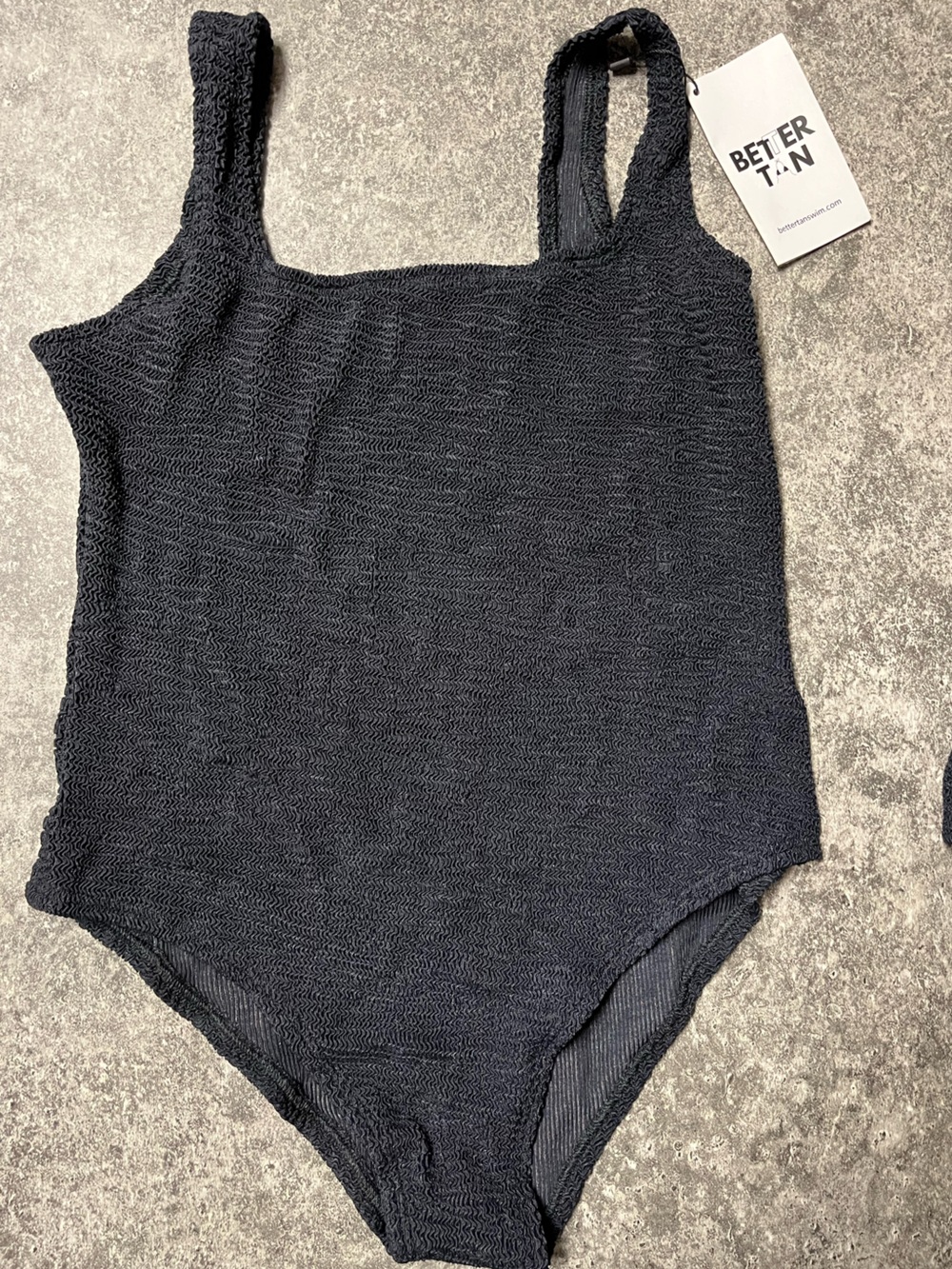 BETTER TAN Flawless Stretch Crinkle Celvia black One Piece-stretches from XL-3XL